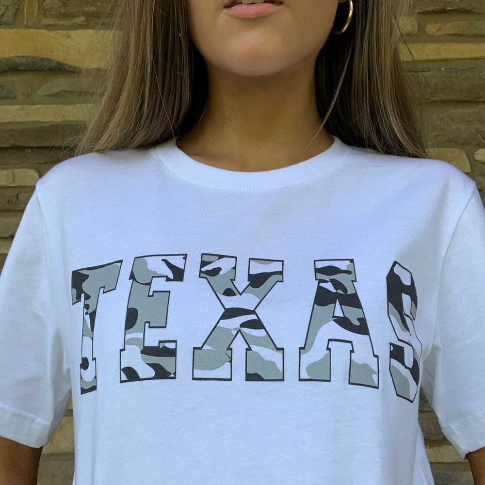 TEXAS CAMO TEE - White